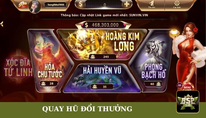 Tiến hành quay hũ đổi thưởng