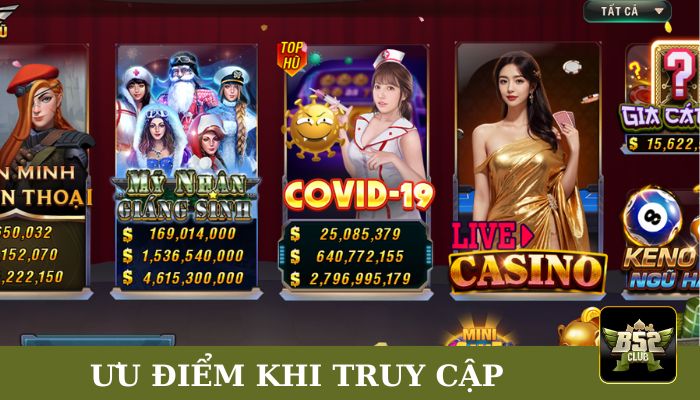 Ưu điểm nhận được khi truy cập cổng game