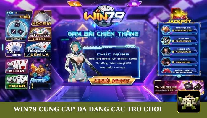 Cổng game cung cấp đa dạng các trò chơi dành cho game thủ